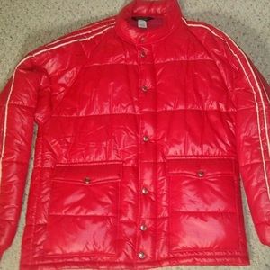 Vintage Swingster Red Shiny Puffer Jacket